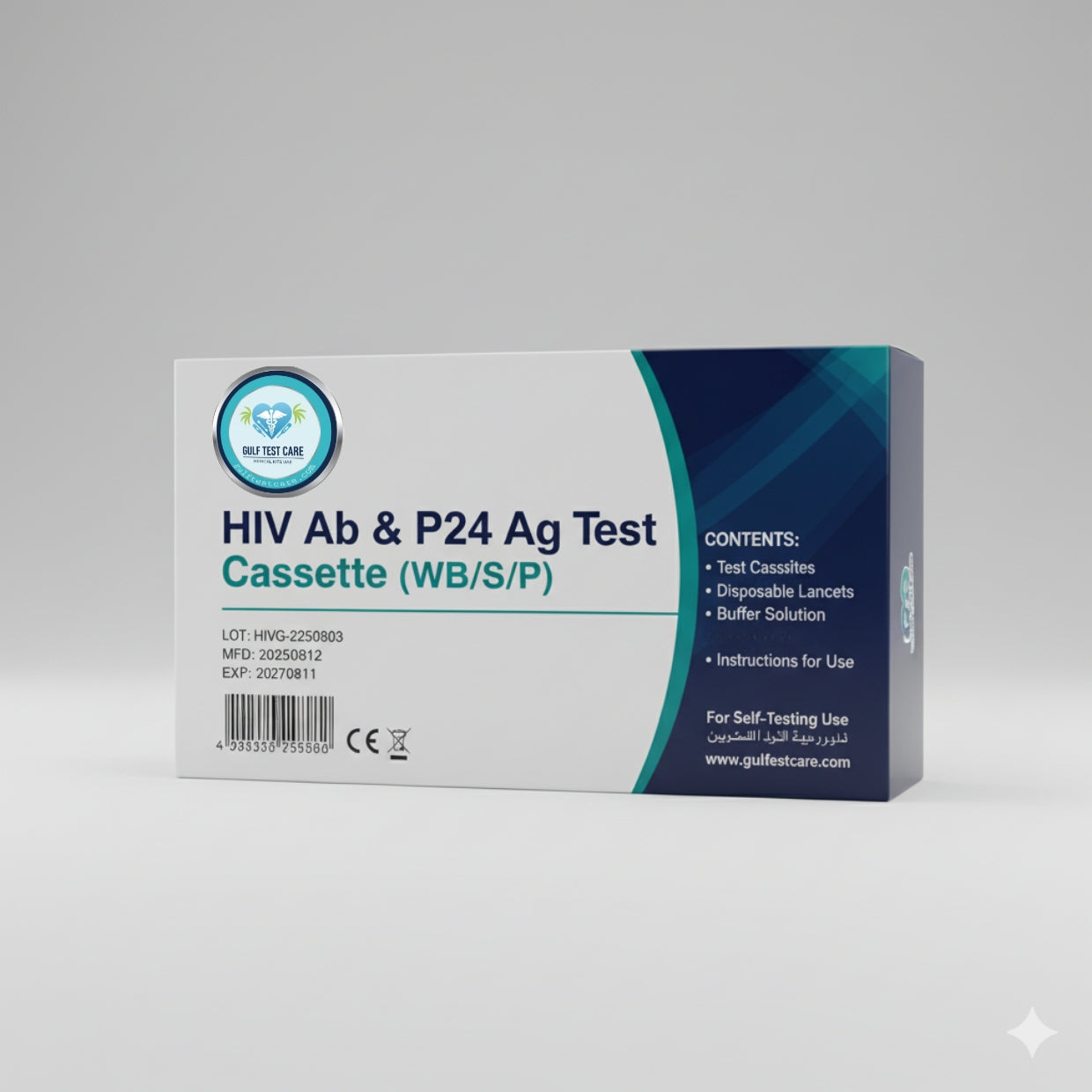 HIV Ab & P24 Ag Test Cassette (4th Generation)